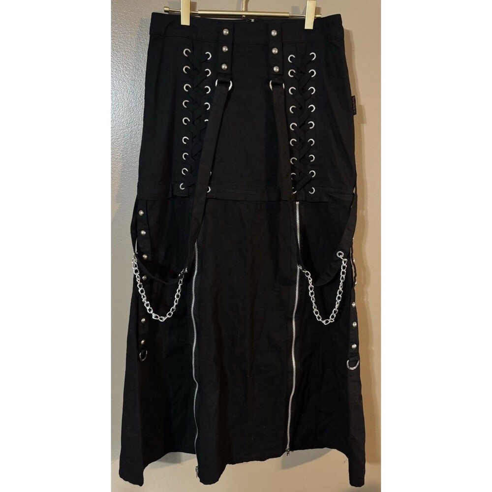 Tripp NYC Zip Off Skirt Small Daang Goodman Goth Punk Rave Cargo Chains